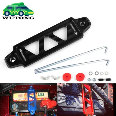 Black JDM Battery Hold Tie Down w/ J-Hooks For Honda Civic EG EK S2000 For Acura - Image 1 of 4