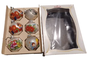 Vintage OG Multi-Color Fieldcraft Xmas Holiday Tree Christmas Ornaments w/ Box - Picture 1 of 3