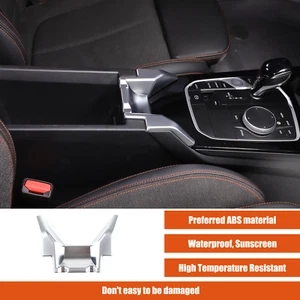 ABS Silver Car Armrest Box Front Panel Trm Cover For BMW 1 2 Series 2020-2023 - Picture 1 of 12