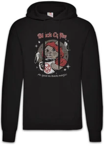 Black Coffee Magic Hoodie Kapuzenpullover Caffeine Nerd Fun Halloween Cat Cats - Picture 1 of 1