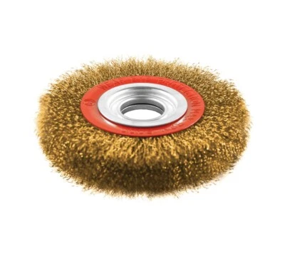 SPAZZOLA IN ACCIAIO 150 MM PER SMERIGLIATRICE MOLA DA BANCO