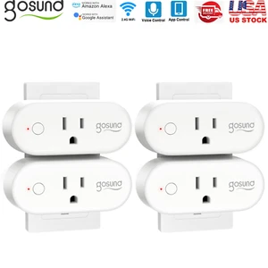 Paquete de 4 enchufes inteligentes Gosund interruptor Wifi toma de corriente funciona con asistente Alexa Google - Imagen 1 de 8