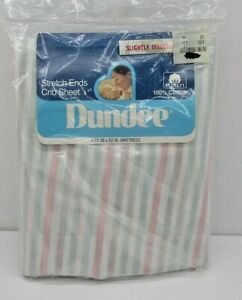 Dundee Baby Toddler Crib Fitted Sheet Vintage  "Slightly Irregular"