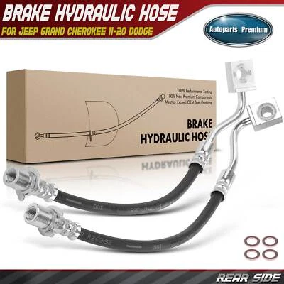 2x Manguera hidráulica de freno trasero para Jeep Grand Cherokee 11-20 Dodge Durango 11-21 Foto 1 de 4