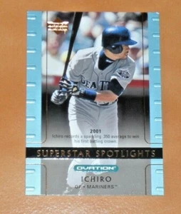 ICHIRO 2002 UPPER DECK OVATION BASEBALL CARD # 92 SUPERSTAR SPOTLIGHTS - Picture 1 of 2