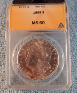 1899 Morgan Silver Dollar $1 MS-60 low mintage - Picture 1 of 7