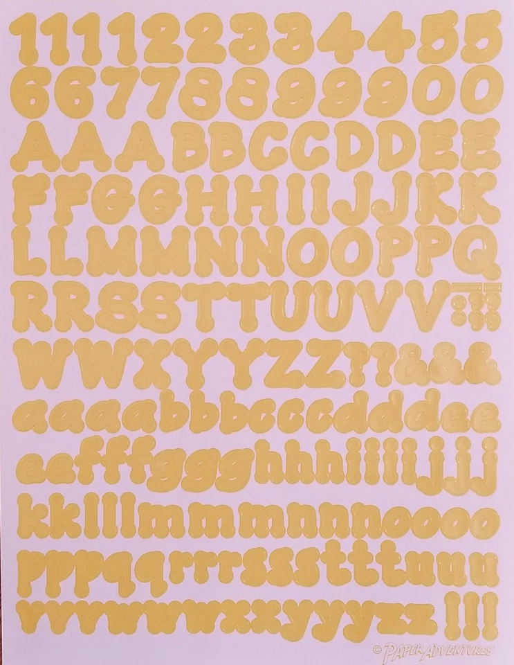 RARO - 2 HOJAS - PAPEL AVENTURAS LETRAS "PUNTO" PEGATINAS - ABC y 123 ABC/123 Foto 1 de 1