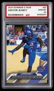2024 Ashton Jeanty Bowman U NOW Rookie Card #20 Boise State MINT Graded 10 - Picture 1 of 6