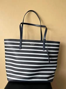 Kate Spade Hayden Sailing Stripe Tote Blue/Blue Stripe. Very large tote - Picture 1 of 6