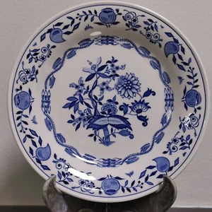 Vintage Boch Belgium Zwiebel Antique Plate Blue and White Pattern Kupferdruck - Picture 1 of 8