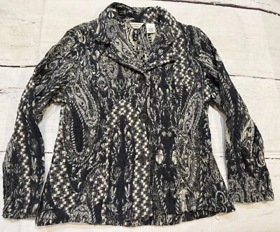 CHAQUETA DE VESTIR BLAZER LAURA ASHLEY Pequeña Mediana Negra Blanca Botón Mezcla de Lana Foto 1 de 4