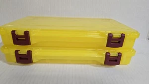 "Nuevo lote de 2 cajas de aparejos de plástico para polizón Plano #3750 almacenamiento artesanal 13,5x8""" - Imagen 1 de 2