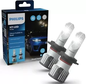 2 x Philips Ultinon Pro6000 Boost H7 LED Road Approval 12V +300% 5,800K - Picture 1 of 10