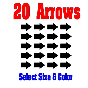 20 Each Directional Arrows - Vinyl Decals - Made from Outdoor Vinyl Very Durable - Picture 1 of 2