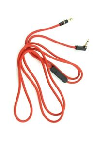 yan RED 3.5mm 1/8 Audio Cable Lead Cord w MIC for Skullcandy Over-The-Ear Headphone 