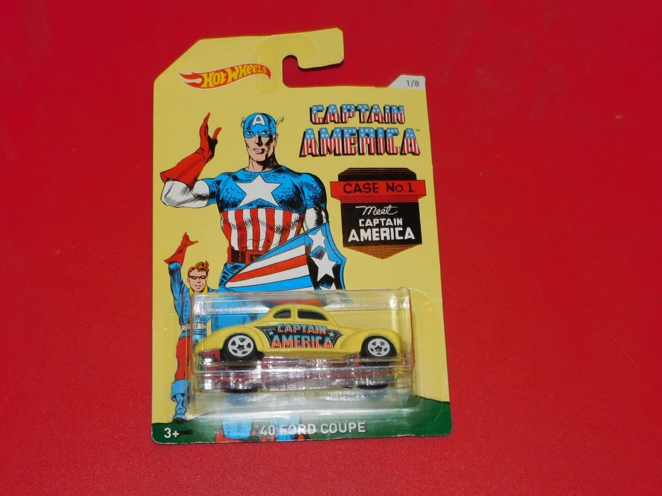 Hot Wheels - Marvel - Captain America - 1/8 - 2015 - Usa - 40 Ford Coupe - Immagine 1 di 1