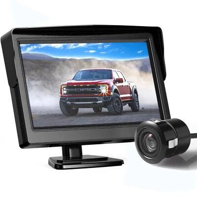 Wireless Car 5" Monitor Backup Camera for Reverse Camera Systems Water Proof - Image 1 of 4