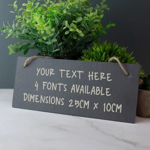 Personalised Custom Slate Sign Garden Sign Dads Grandads Gift Birthday Xmas Gift - Picture 1 of 11