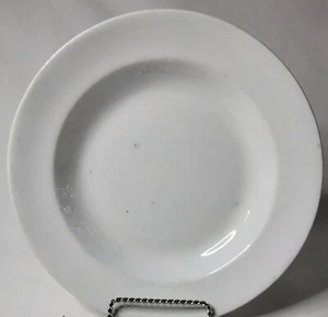 Antique white ironstone bowl plain opaque stone china 1890's soup bowl A. Shaw - Picture 1 of 5