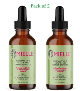 2 X Mielle Organics Rosemary Mint Growth Hair Oil 2 oz/ 59ml ( Pack of 2) - Picture 1 of 3