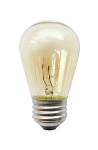(24 pack) S14 Mini Light Bulb 11W Amber Tint Patio Sign Edison Replacement Bulbs - Picture 1 of 9