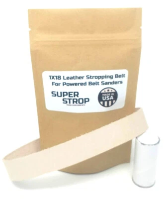1x18 pulgadas. Cinturón de afilar de cuero SUPER STROP para accesorio de molienda de hoja de cebolla Ken Foto 1 de 2