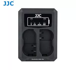 JJC DCH-ENEL15 USB Dual Battery Charger For Nikon EN-EL15 EN-EL15a EN-EL15b - Picture 1 of 8