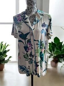 Soma Cool Nights Lounger PJ Top Knopfleiste Damen Large Neu mit Etikett - Bild 1 von 4