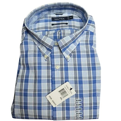 NWT Nautica Mens Button Down Shirt Size XXL Blue Preppy Academia Classic Light - Image 1 of 3