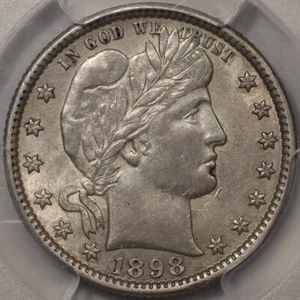 1898-O Barber Quarter PCGS AU-55 - Very Tough! - Picture 1 of 4