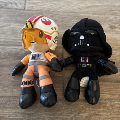 Lote de 2 Peluches Star Wars Skywalker Darth Vader Mattel Disney 8" Foto 1 de 4