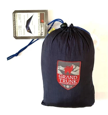 Grand Trunk Single Parachute Nylon Travel Hammock Navy/Royal Blue NWT - Image 1 of 4