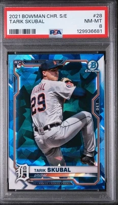Tarik Skubal 2021 Bowman Chrome Sapphire Edition #28 Rookie RC Foto 1 de 2