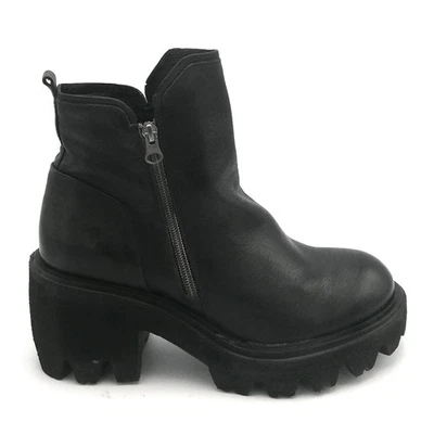 Felmini C863 Bottine Cuir Bottalata Noir Fermeture Éclair Semelle C / Armé T.8cm - Photo 1/4