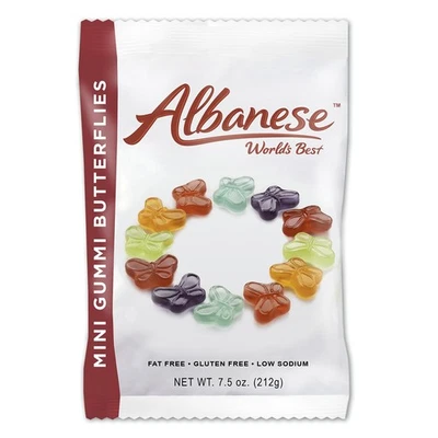 Albanese Mini Gummi Butterflies Candy Gourmet Gluten Free Orange 7.5 Ounce - Image 1 of 4