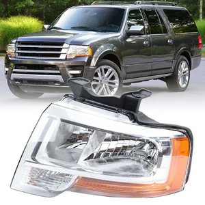 Faro halógeno cromado izquierdo del conductor para Ford Expedition 2015 2016 2017 - Imagen 1 de 22