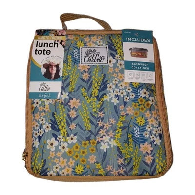 🌺 Floral Lunch Tote Box w Fit + Fresh Sandwich Container New NWT Mia Charro and - Image 1 of 4