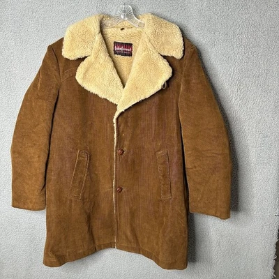 Jaqueta Vintage Lake Forest Veludo Sherpa Forrada Marrom Tamanho 46 Rancho Trabalho - Imagem 1 de 4