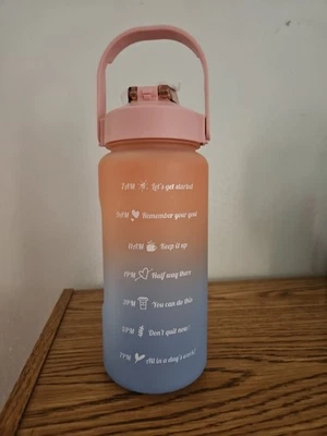 Motivational/Reminder Sport Water Bottle with Flip Lid  1250mL / 42 OZ - Image 1 of 4