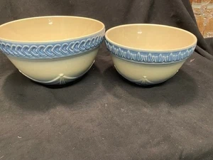 Longaberger American Craft Cornflower 9" and 8" mixing bowl set of 2 - Picture 1 of 9