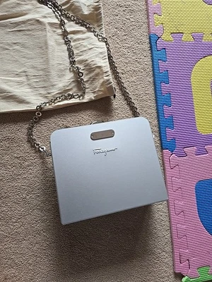 Salvatore Ferragamo Gancini Shoulder Bag Medium Silver Aluminum - Image 1 of 4