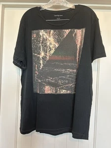 Vintage Single Stitch Women’s T-Shirt “Calvin Klein Jeans” Black Sz XL - Picture 1 of 10