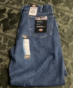 Jeans Dickies Para Hombre 36X30 Azul Denim Calce Relajado Pierna Recta Trabajo Jean Nuevo con Etiquetas - Imagen 1 de 12