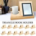 Wooden Triangle Bookshelf Book Stand Holder Rest Bookcase Book NEW Holder E5I8