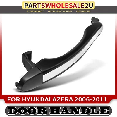 Задняя левая или правая черная и хромированная внешняя дверная ручка для Hyundai Azera 06-11 - Изображение 1 из 4