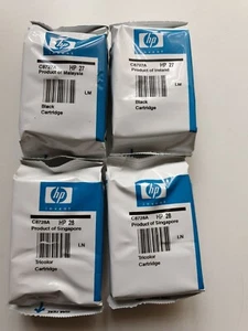 2 X czarno-kolorowe wkłady atramentowe HP27 i HP28 C8727A / C8728A oryginalne - łącznie 4! - Zdjęcie 1 z 5