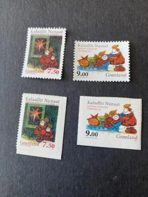 2011 GREENLAND # #603-606, CHRISTMAS,SANTA, 2 ARE SELF-ADHESIVE COMPLETE, MNH - Image 1 of 4