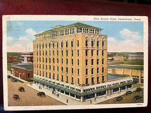 c1938 Blue Bonnet Hotel, Sweetwater, Texas Vintage Postcard - Picture 1 of 2