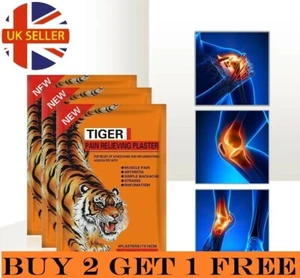 TIGER Pain Relieving Patches For Relief of Aches Muscles Pain BUY 2 GET 1 FREE - Picture 1 of 11