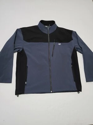 (#C) Chaqueta New Balance Para Hombre Azul/Negro Talla XL Abrigo Forrado de Vellón Cremallera Completa  Foto 1 de 4